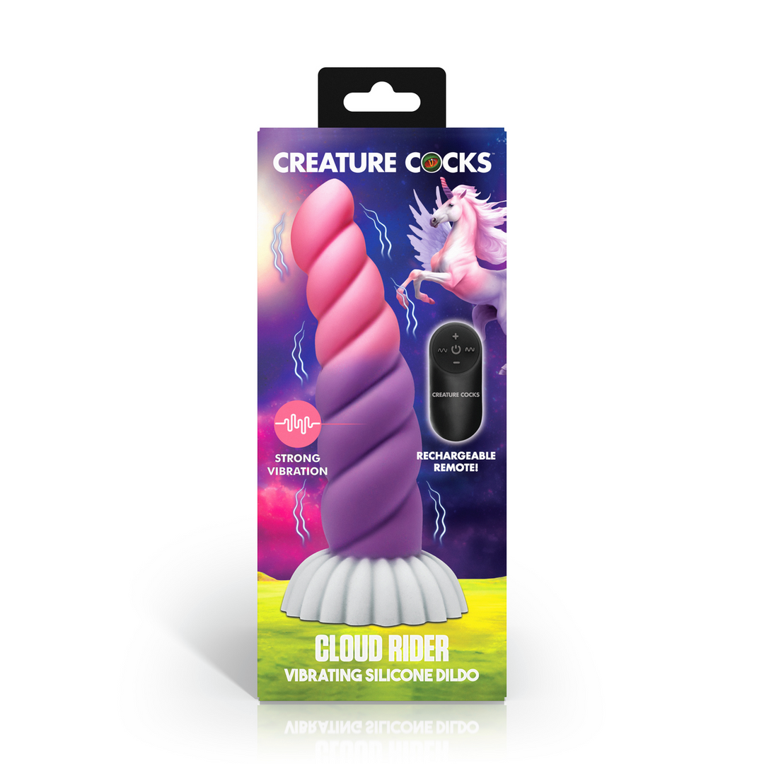 Dildo Cloud Rider Unicorn 7 Funktionen – mit Fernbedienung, lila | XR Brands