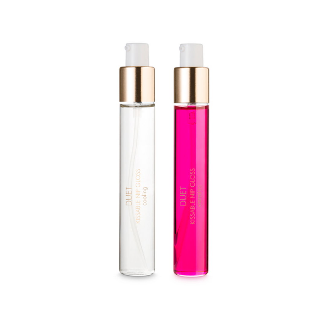 Brillant à lèvres Kissable Nip - Effet rafraîchissant et chauffant - 2 pièces de 11,8 ml