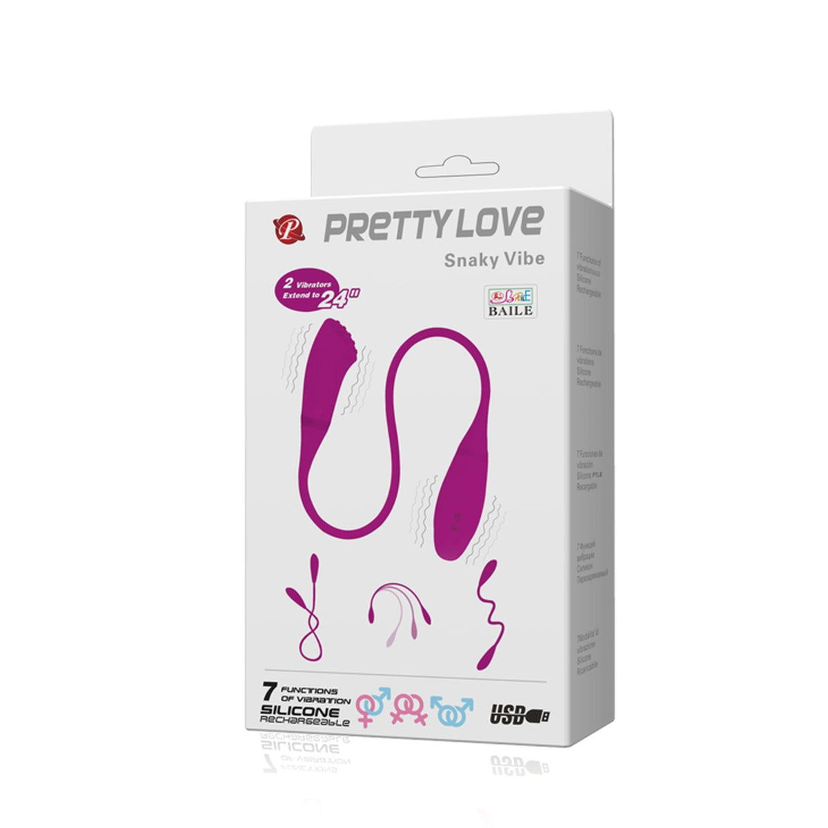 Vibrador especial Snaky 7 funciones – recargable, doble | Pretty Love