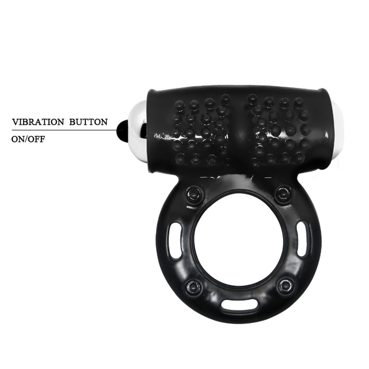 Anello fallico Powet 10 funzioni – vibrante, nero | Baile