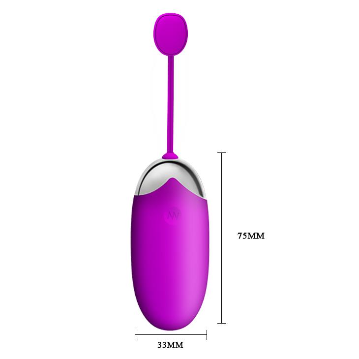 Vibrating egg Abner 12 functions – app-controlled, rechargeable, fuchsia | Pretty Love