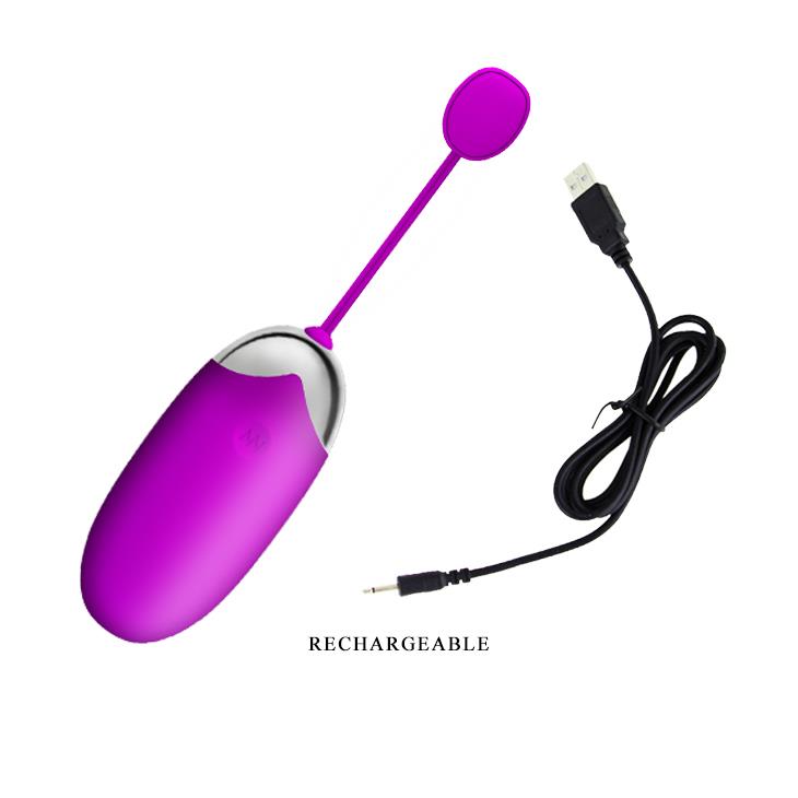 Vibrating egg Abner 12 functions – app-controlled, rechargeable, fuchsia | Pretty Love