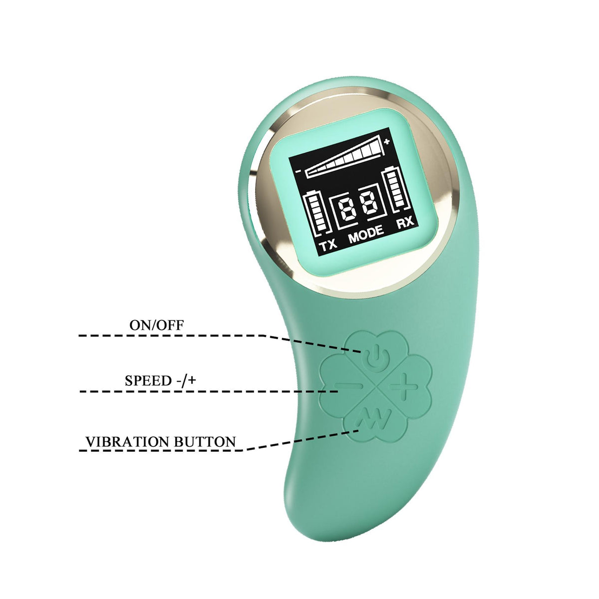 Œuf vibrant Mina 10 fonctions – avec télécommande, rechargeable BI-014362W-LED-1 | Pretty Love