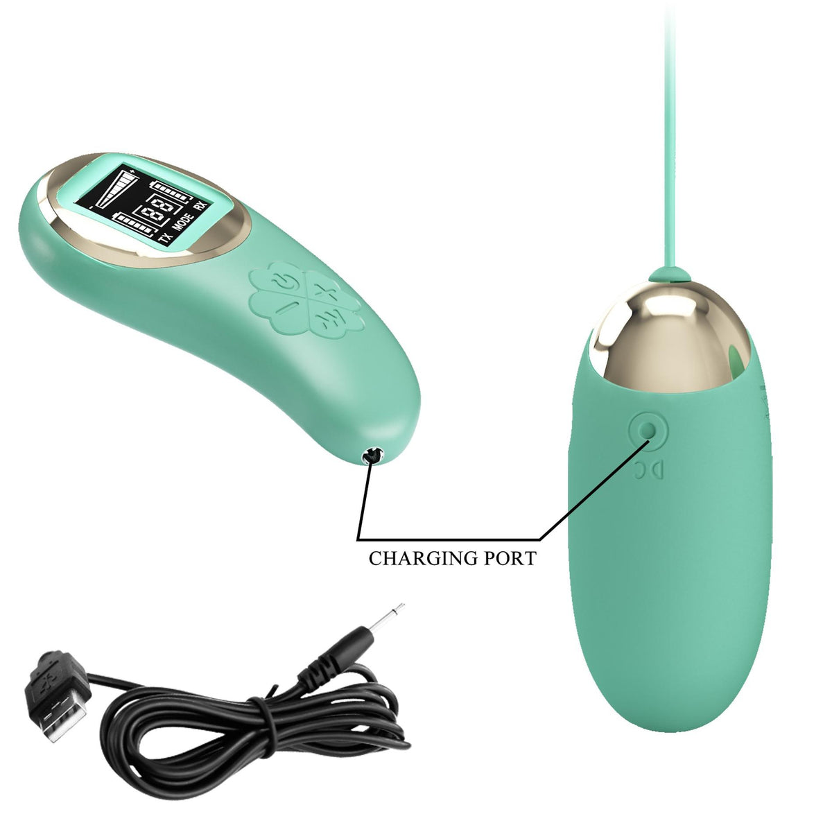 Œuf vibrant Mina 10 fonctions – avec télécommande, rechargeable BI-014362W-LED-1 | Pretty Love