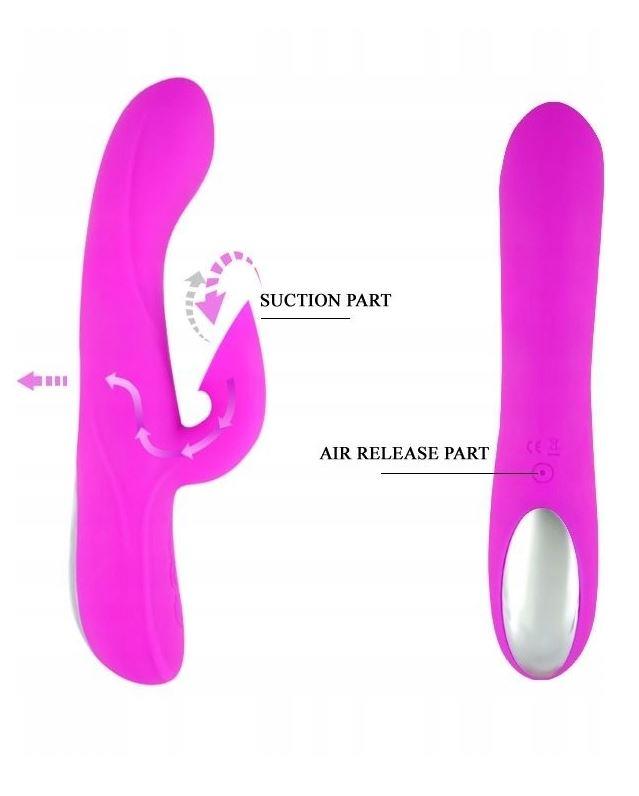 Rabbit vibrator Desirable Flirt 12 functions – rechargeable, fuchsia | Pretty Love