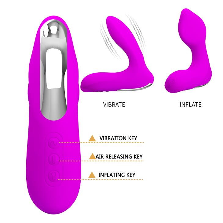 Masseur de prostate Leonard 12 fonctions – rechargeable, vibrant, rose | Pretty Love