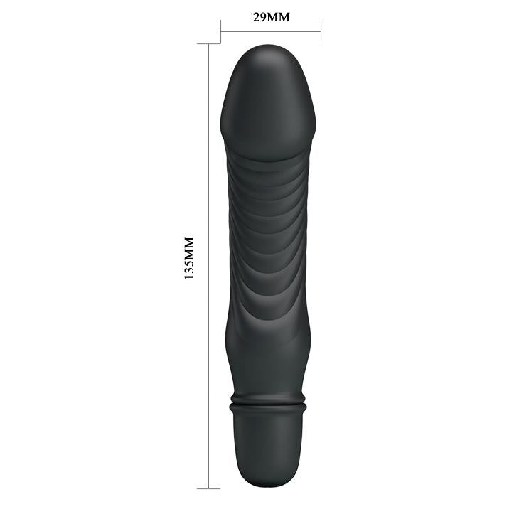 Mini vibratore Stev 10 funzioni – nero | Pretty Love