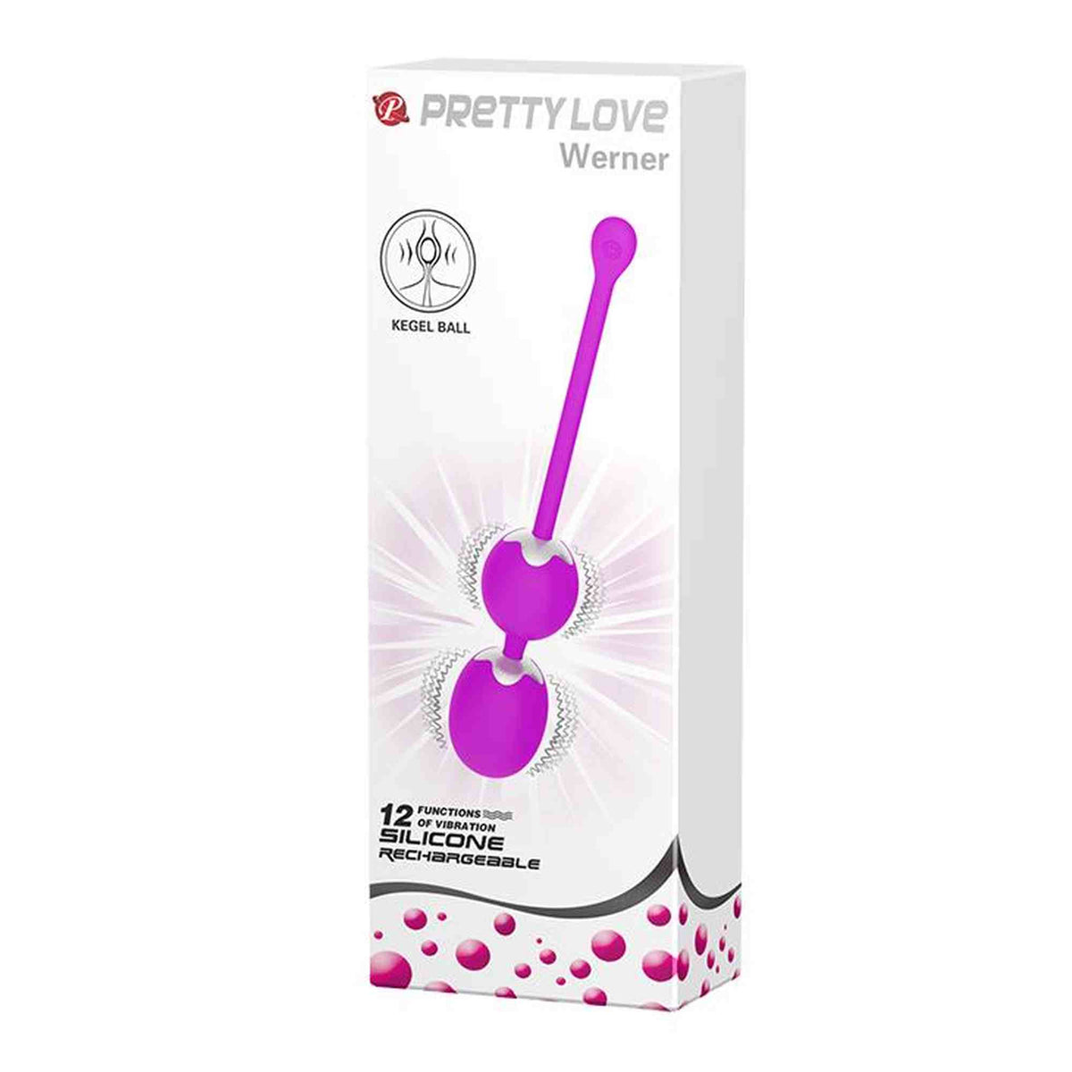 Liebeskugeln Werner 12 Funktionen – wiederaufladbar, vibrierend, fuchsia | Pretty Love