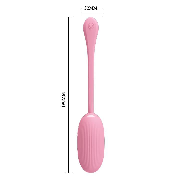 Vibrating egg Doreen 3 Electric Shock 12 12 functions – app-controlled, rechargeable, pink | Pretty Love