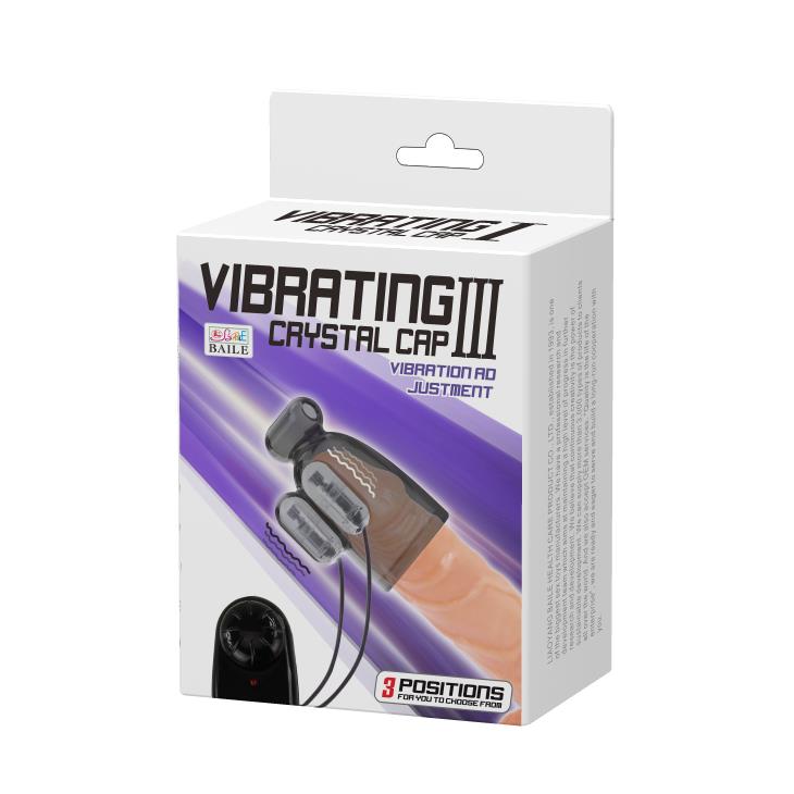 Funda para el pene III – vibradora, con joya, gris | Baile