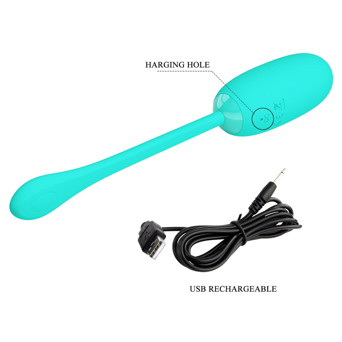 Vibrating egg Julius 12 functions – rechargeable, green | Pretty Love