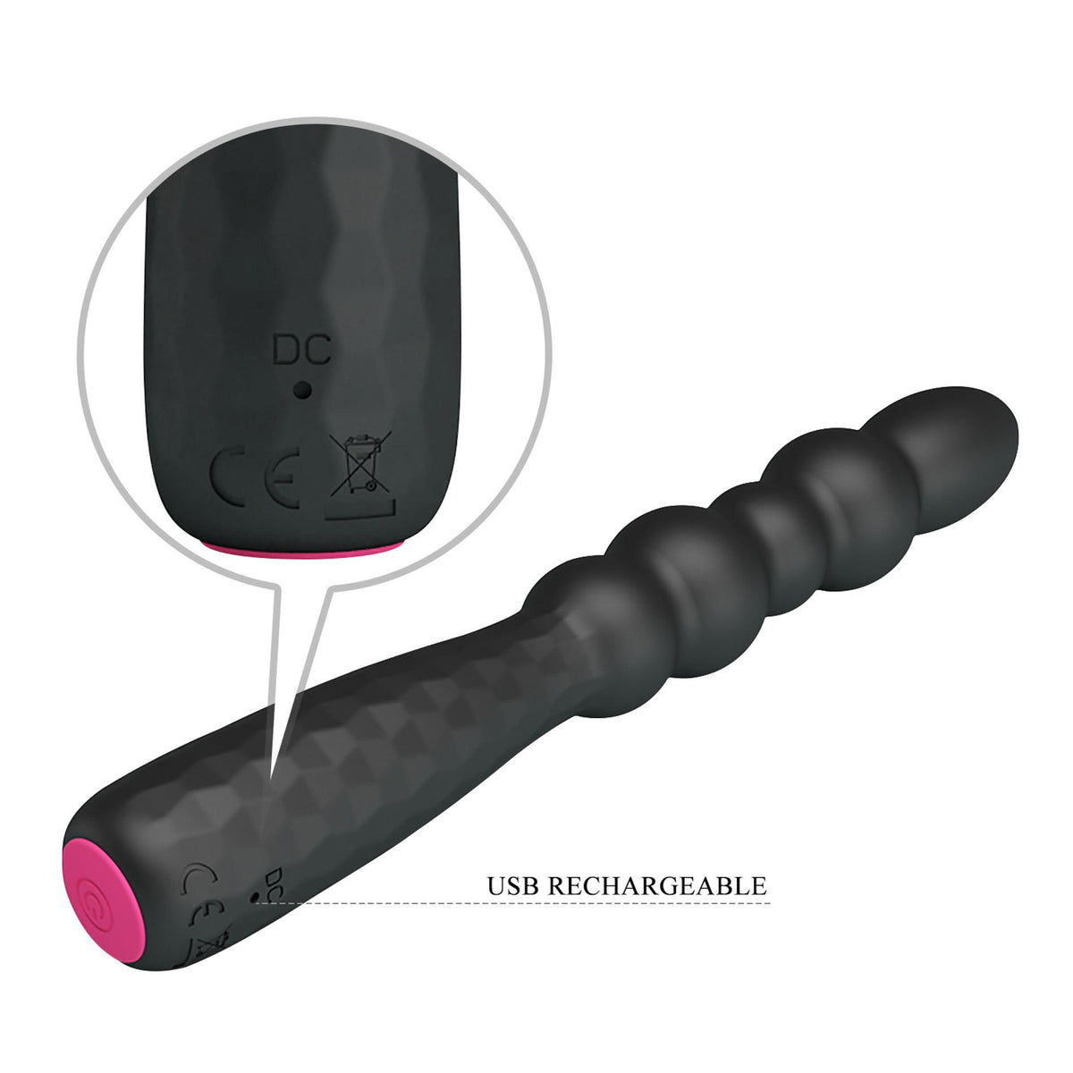 Plug anale 12 funzioni – vibrante, ricaricabile BI-014758-1-MR | Mr. Play