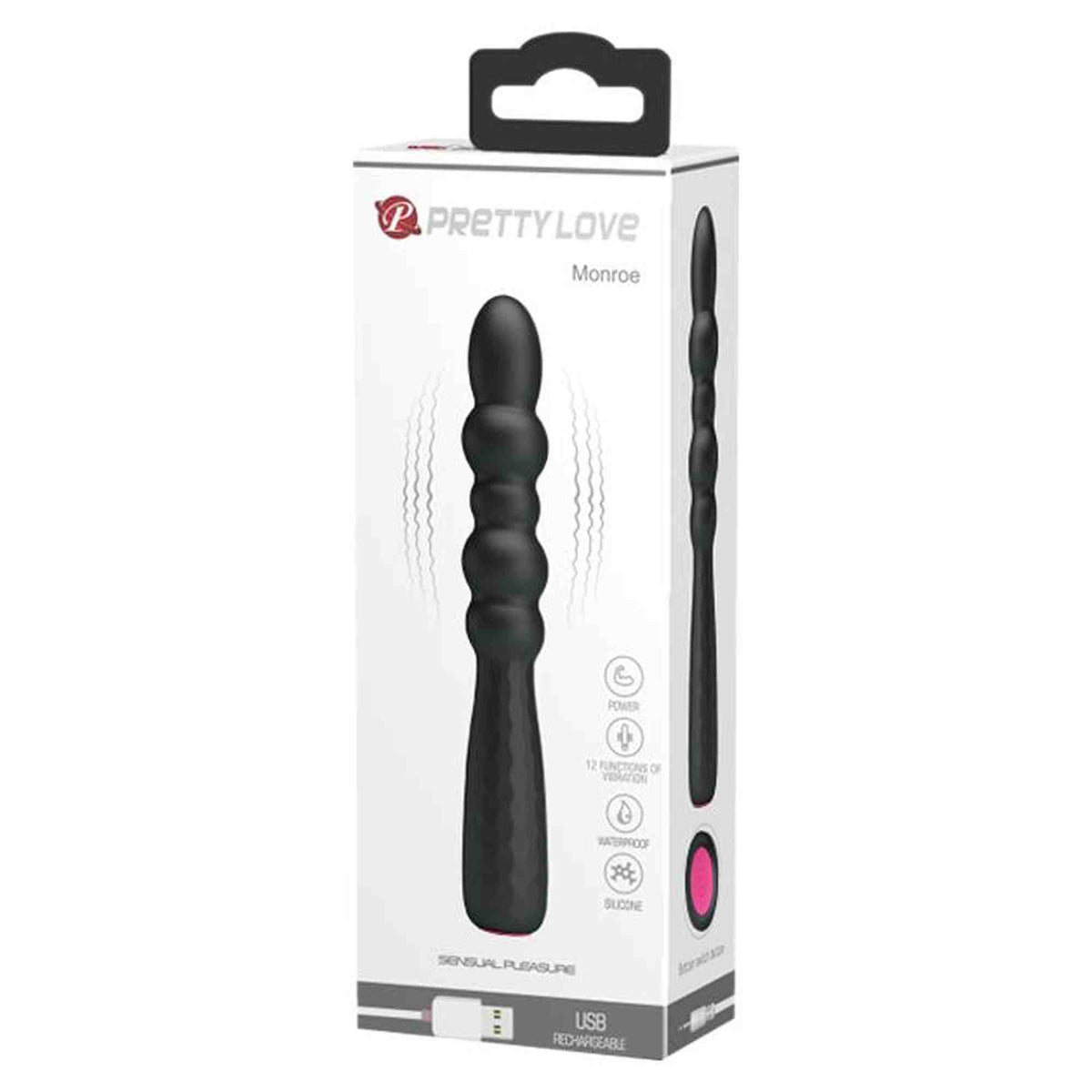 G-Punkt-Vibrator Monroe 12 Funktionen – wiederaufladbar, schwarz | Pretty Love