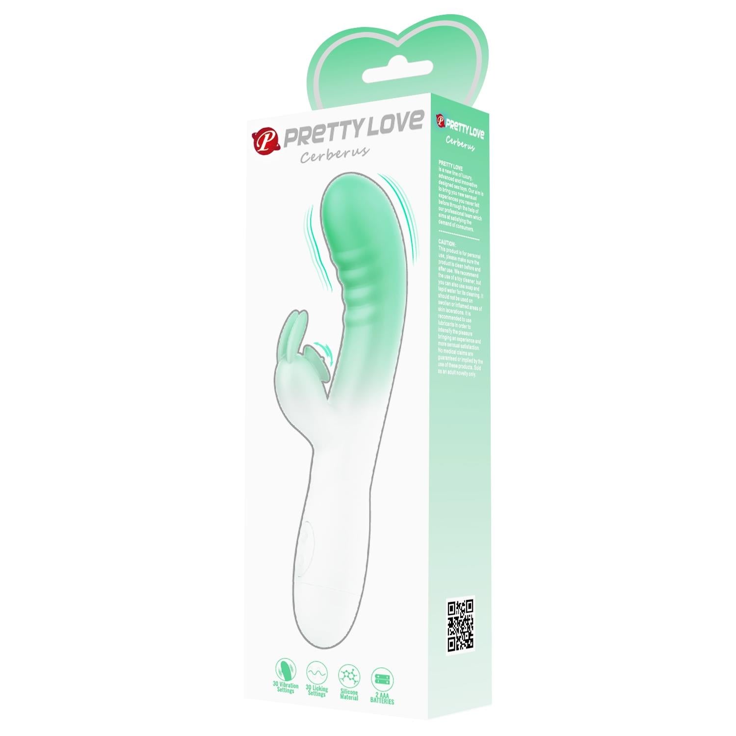 PRETTY LOVE - Cerberus, 30 vibration functions, 30 licking settings, Silicone ABS, USB rechargeable