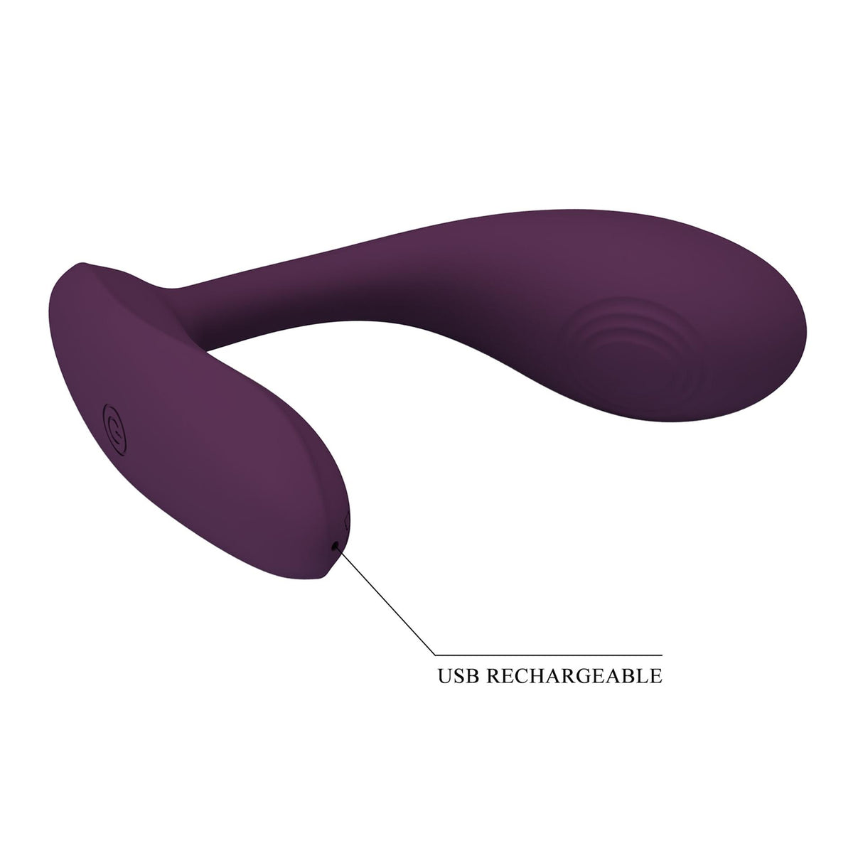 Vibromasseur spécial Baird Mobile distance 12 fonctions – contrôlé par appli, rechargeable, prune | Pretty Love
