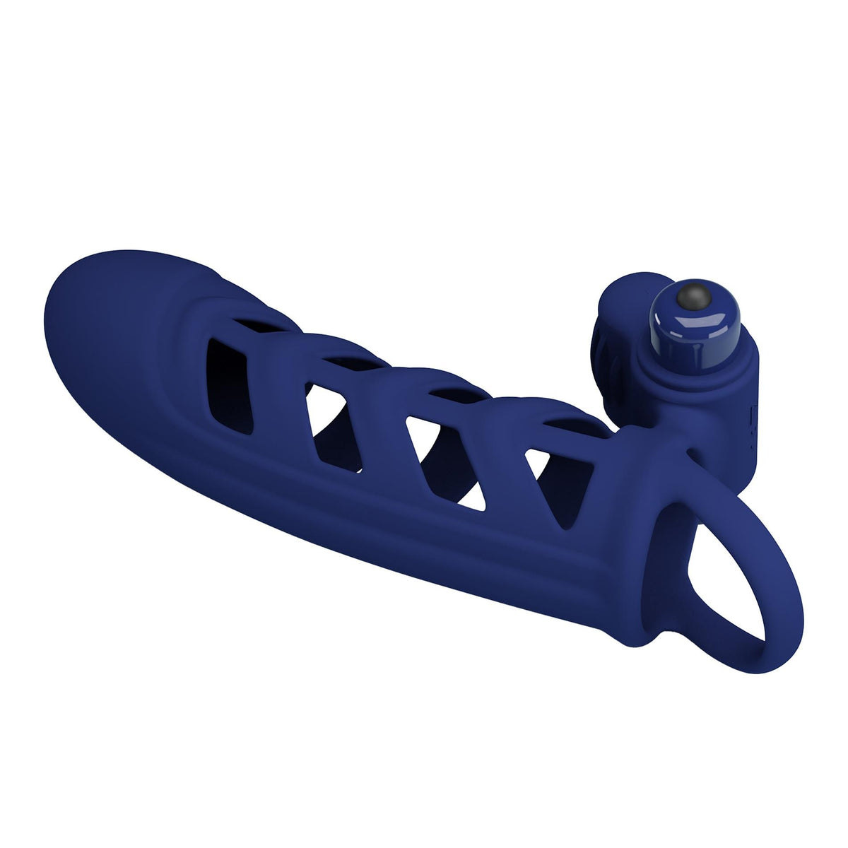 Guaina per il pene 10 funzioni – vibrante, blu | Pretty Love