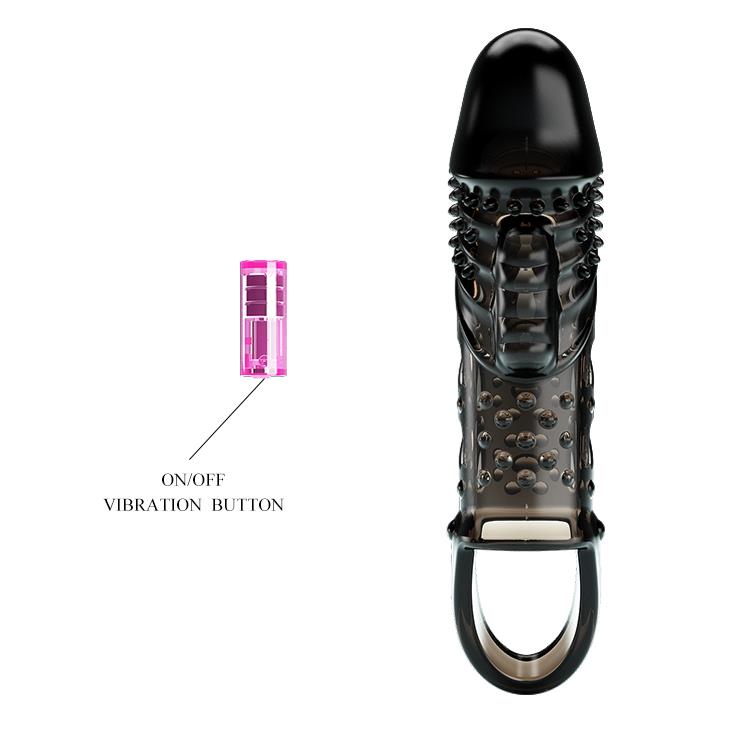 Pénisz hüvely Cecelia – vibrációs, szürke | Pretty Love
