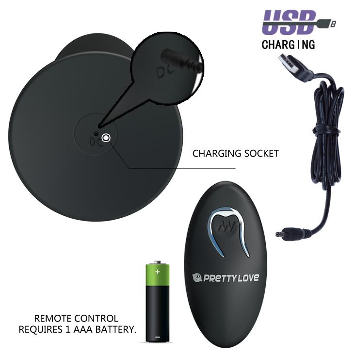 PRETTY LOVE - REMOTE CONTROL VIBRATING PLUG 12 functions