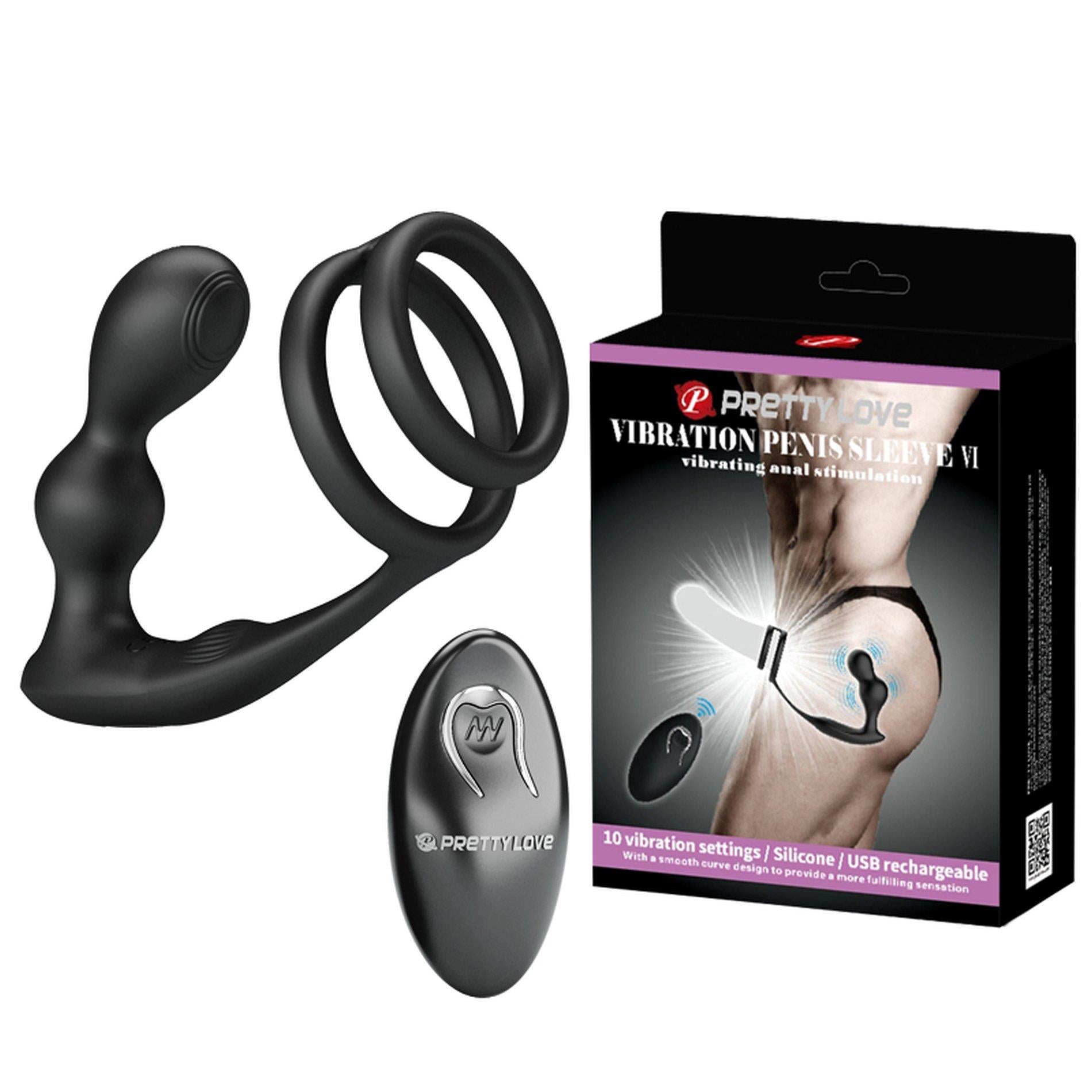 PRETTY LOVE - GAINE VIBRANTE POUR PÉNIS VI, stimulation anale vibrante