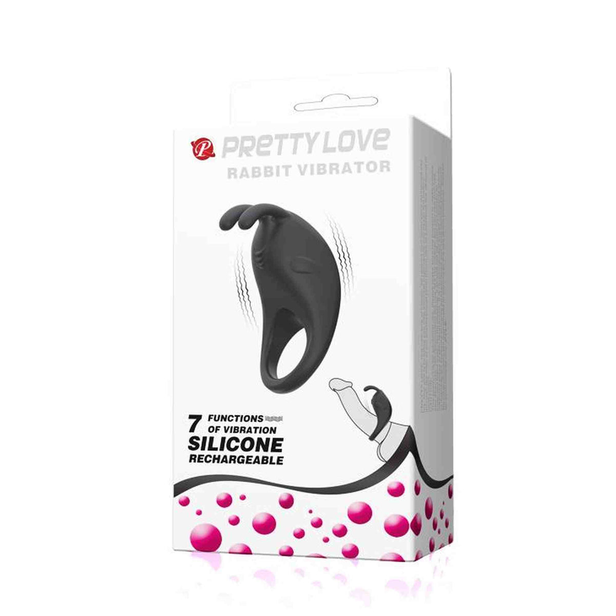 Vibratore rabbit 7 funzioni – ricaricabile, nero | Pretty Love