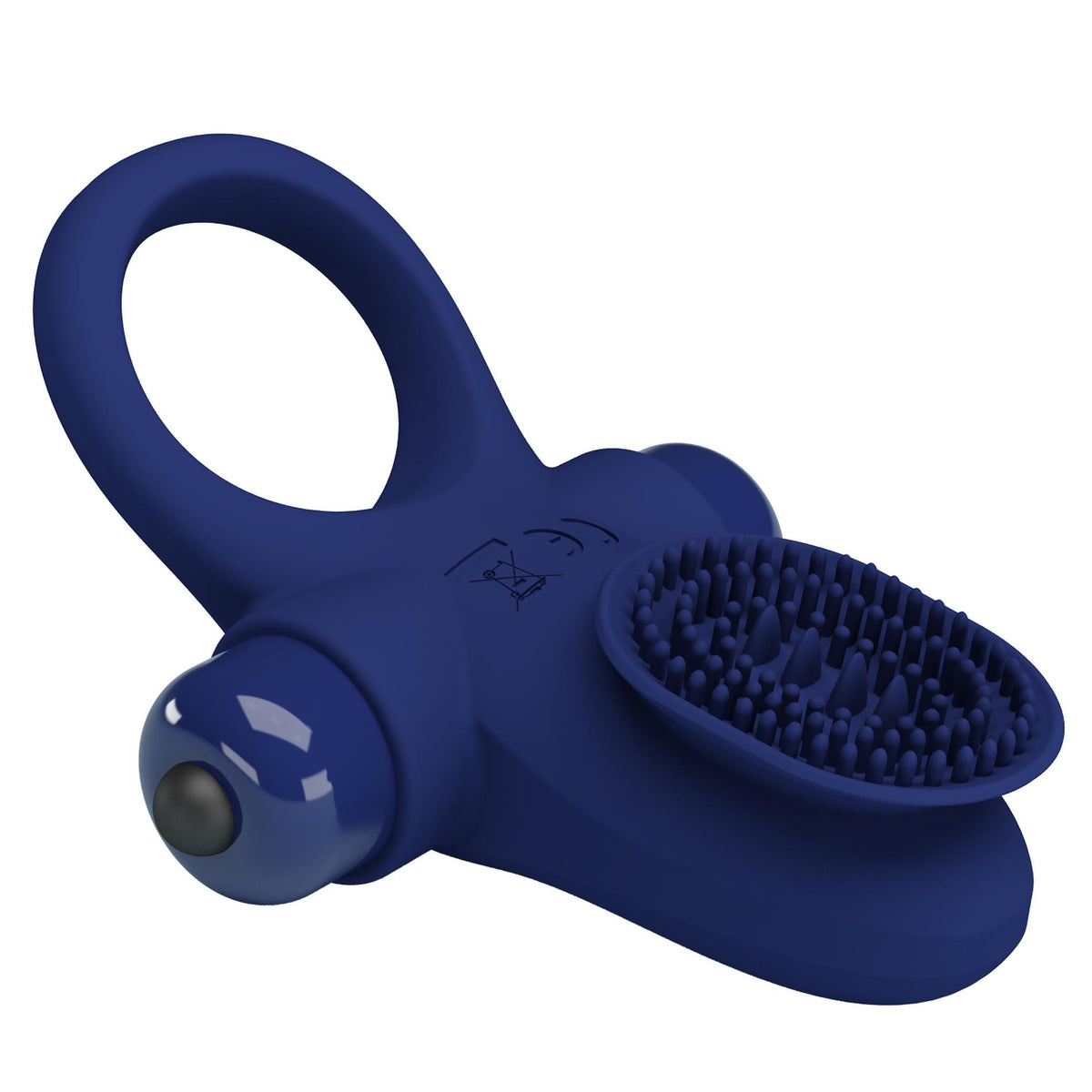 Anel peniano 10 funções – vibratório, azul BI-210205-3 | Pretty Love