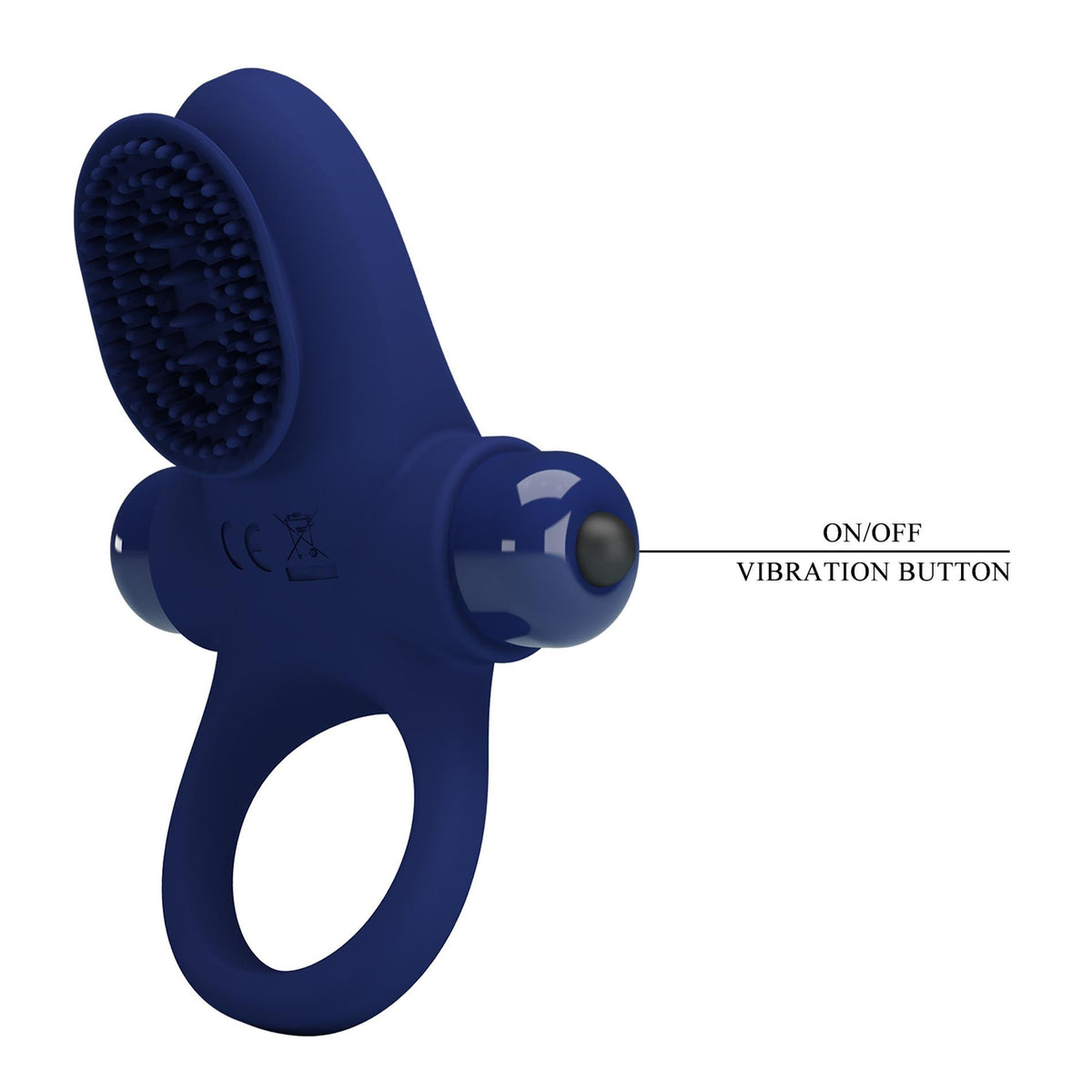 Anel peniano 10 funções – vibratório, azul BI-210205-3 | Pretty Love