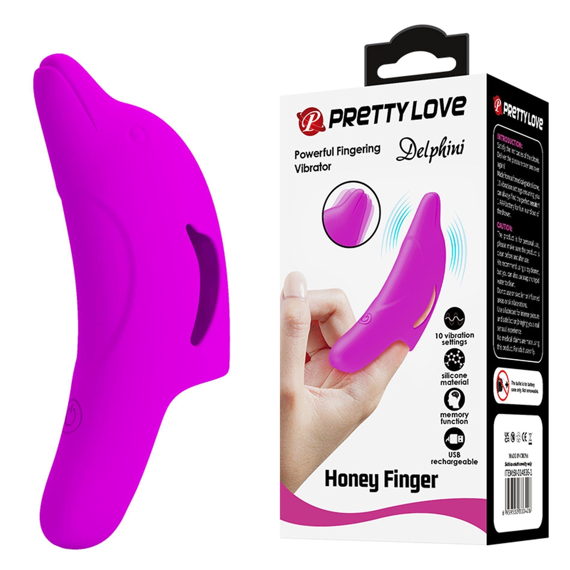 PRETTY LOVE - Delphini, Honey Finger, 10 fonctions de vibration