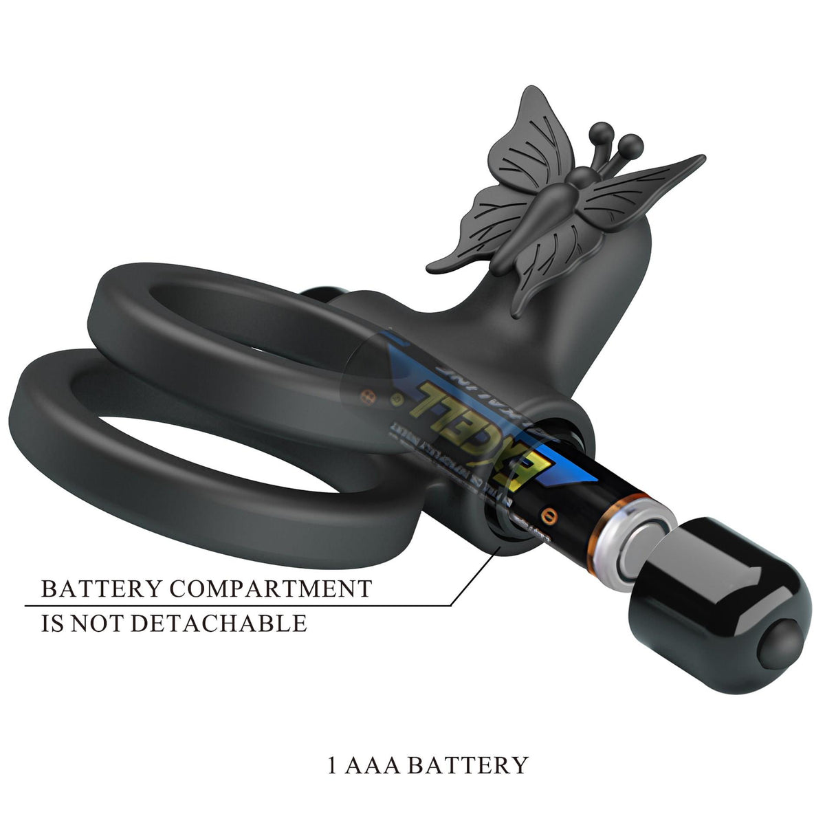 Cock ring IX 10 functions – vibrating, black | Pretty Love