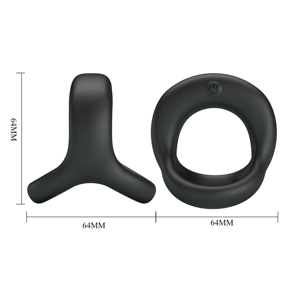 Anillo para el pene Vibrant Elliott 10 funciones – vibrador, negro | Pretty Love