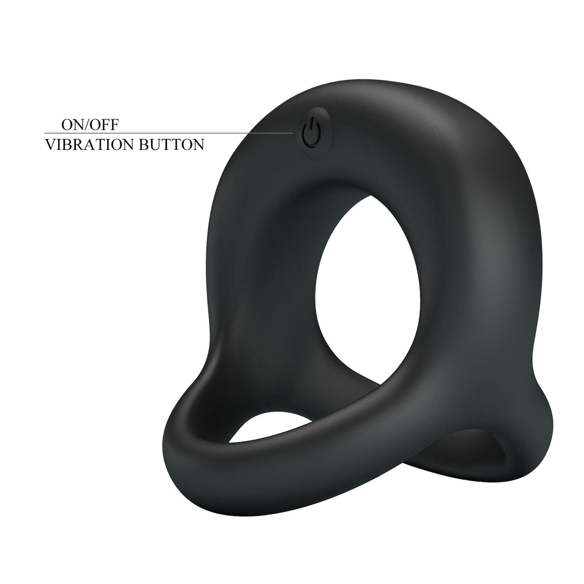 Anillo para el pene Vibrant Elliott 10 funciones – vibrador, negro | Pretty Love