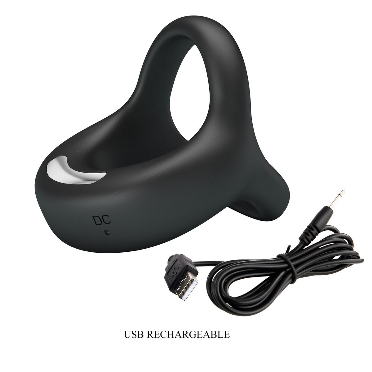 Anillo para el pene Vibrant Elliott 10 funciones – vibrador, negro | Pretty Love
