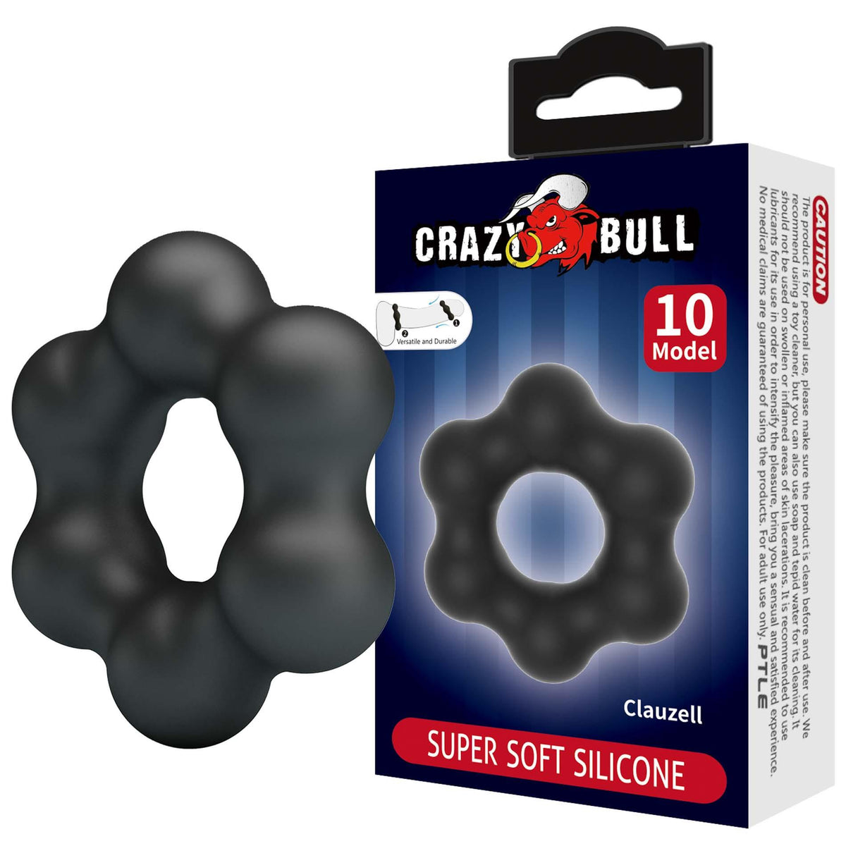 Anello fallico Clauzell – nero | Crazy Bull