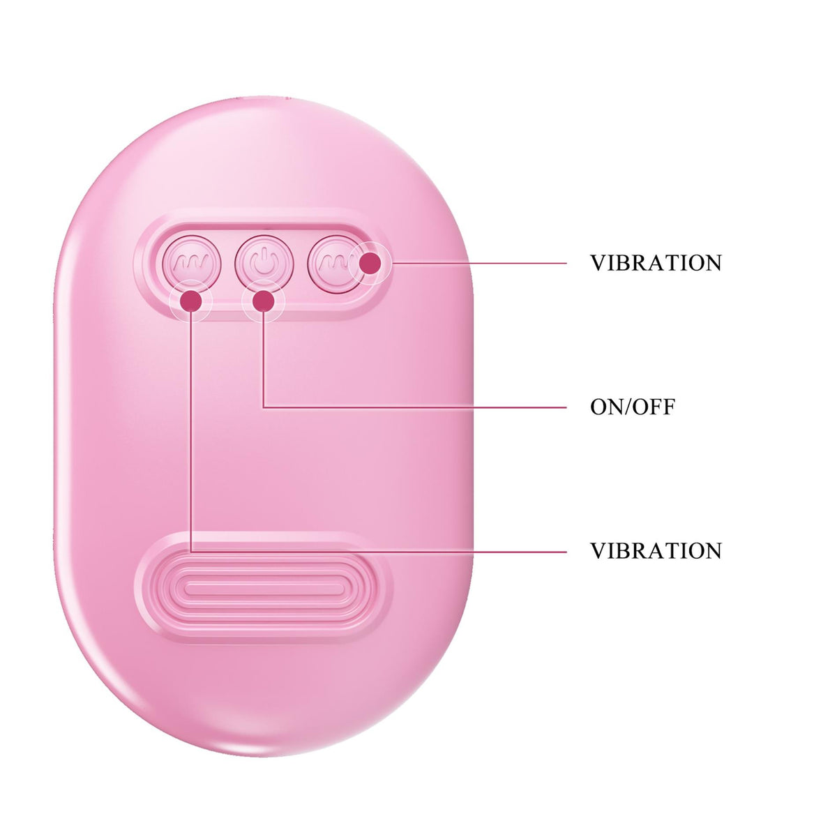 Mini vibromasseur 12 fonctions – avec télécommande, rechargeable, rose | Pretty Love
