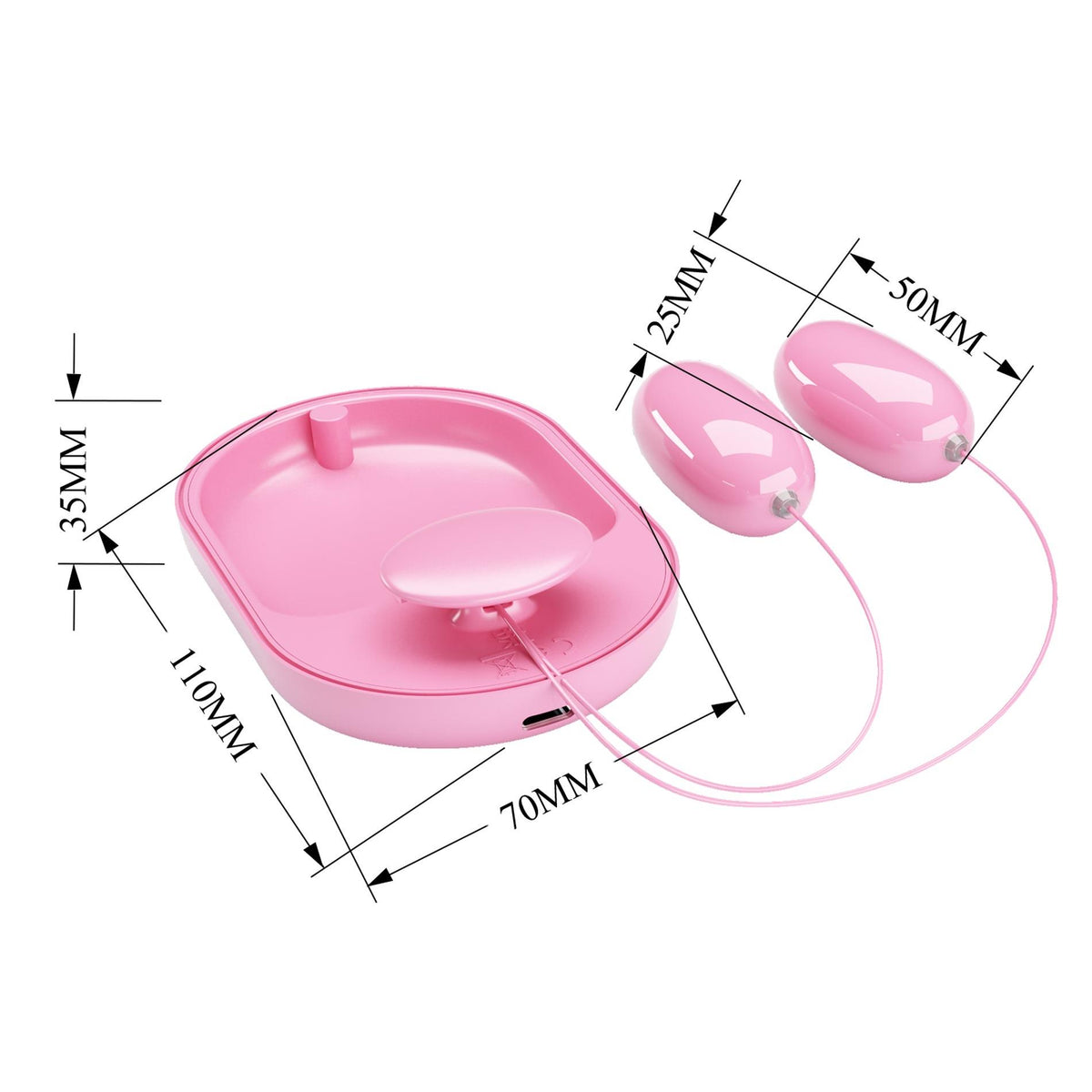 Mini vibromasseur 12 fonctions – avec télécommande, rechargeable, rose | Pretty Love