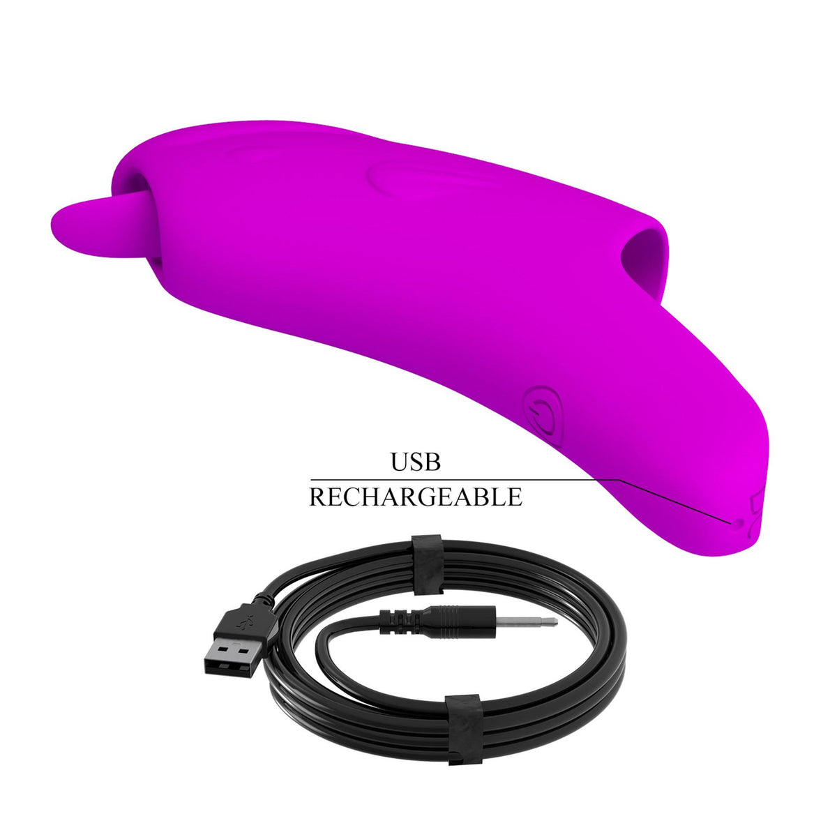 Vibratore da dito Peterson Honey – ricaricabile, vibrante, fucsia | Pretty Love