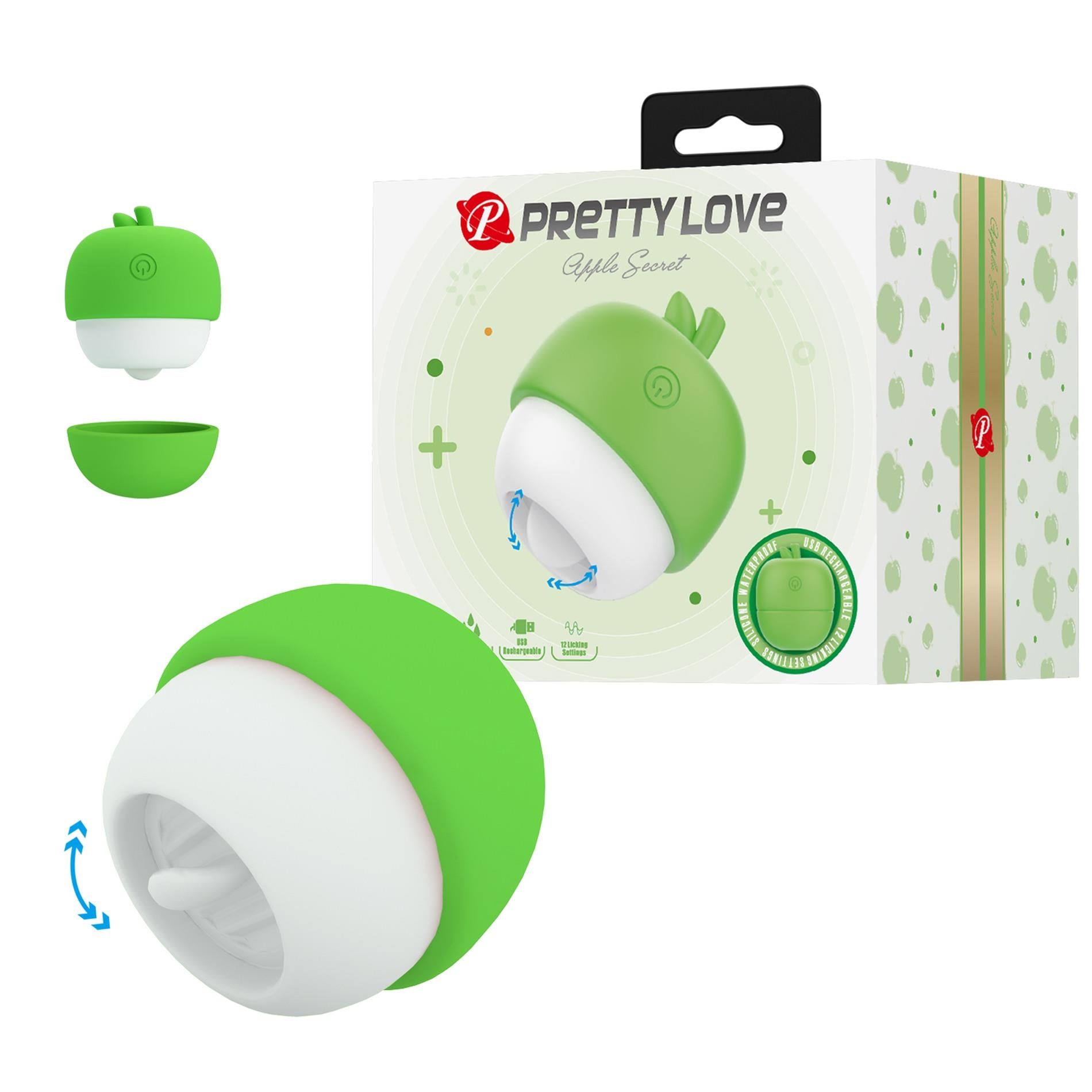 POMME SECRÈTE, 12 réglages de léchage, Silicone ABS