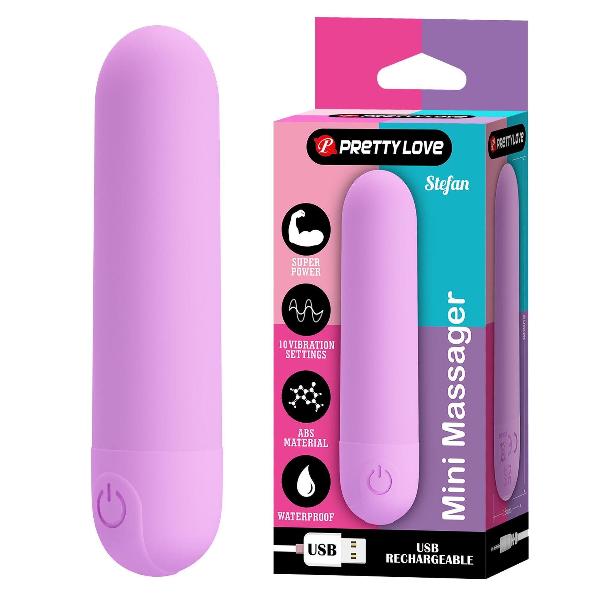 STEFAN, Mini-masseur, 10 fonctions de vibration