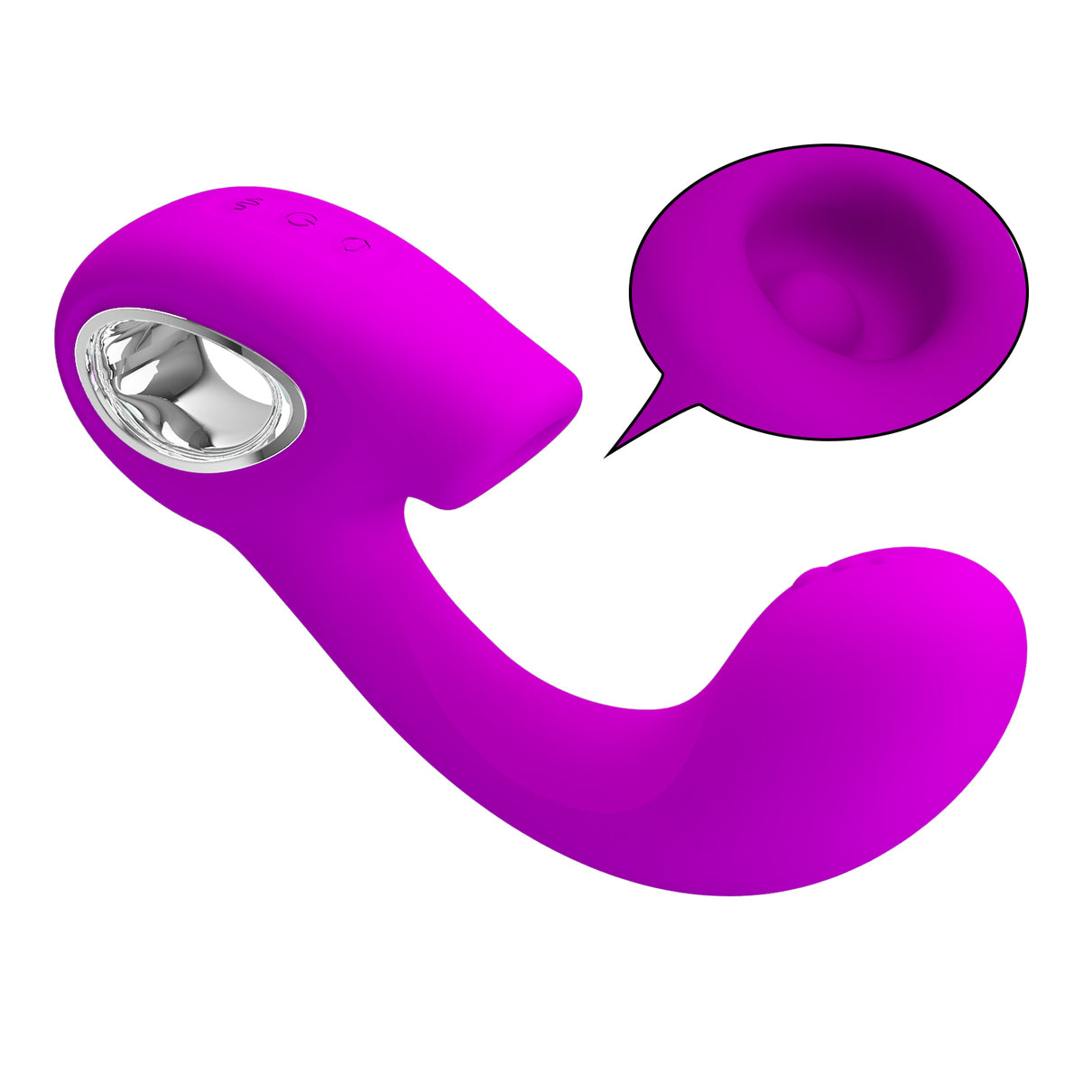 Stimulateur clitoridien Sibel 10 tapping 10 fonctions – rechargeable, fuchsia | Pretty Love