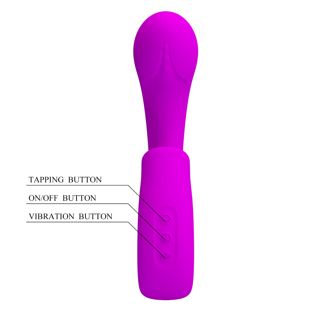 Stimulateur clitoridien Sibel 10 tapping 10 fonctions – rechargeable, fuchsia | Pretty Love