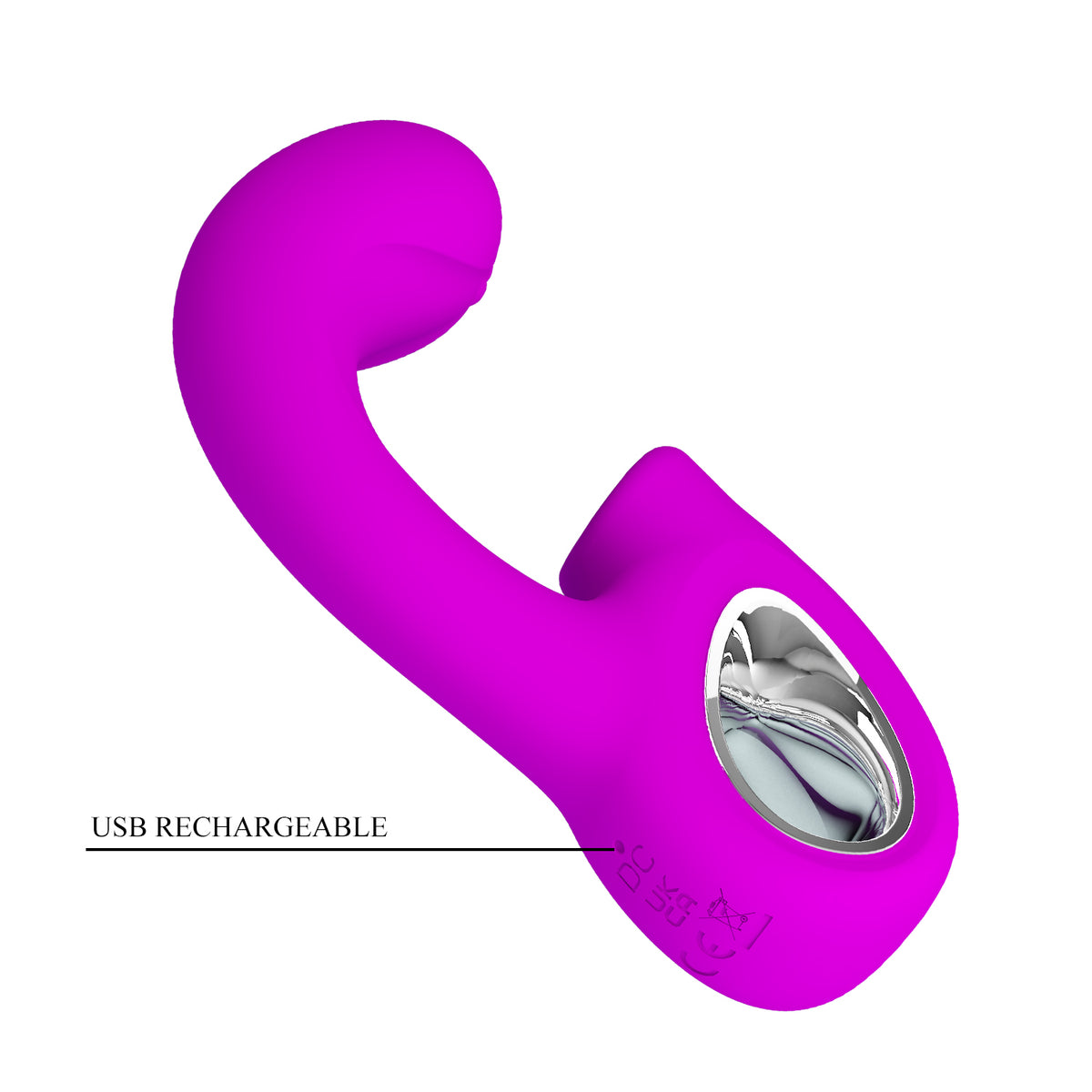 Stimulateur clitoridien Sibel 10 tapping 10 fonctions – rechargeable, fuchsia | Pretty Love