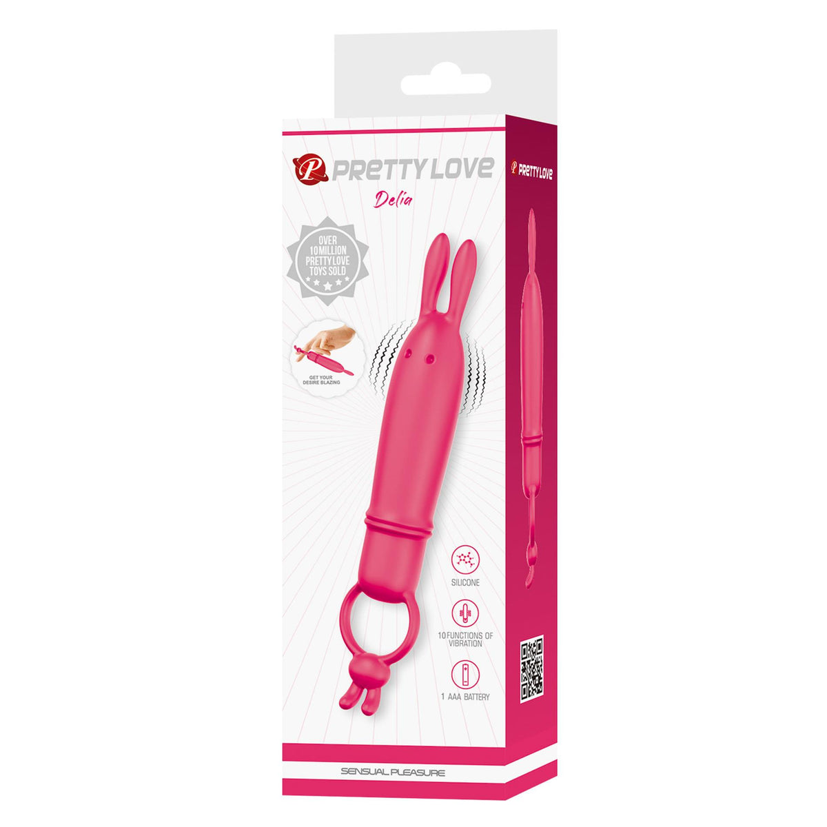 Mini vibratore Delia 16 cm – fucsia | Pretty Love