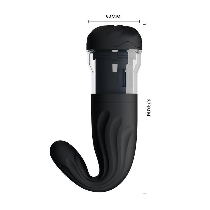 Masturbator Breton 4 Funktionen – wiederaufladbar, vibrierend, schwarz | Pretty Love
