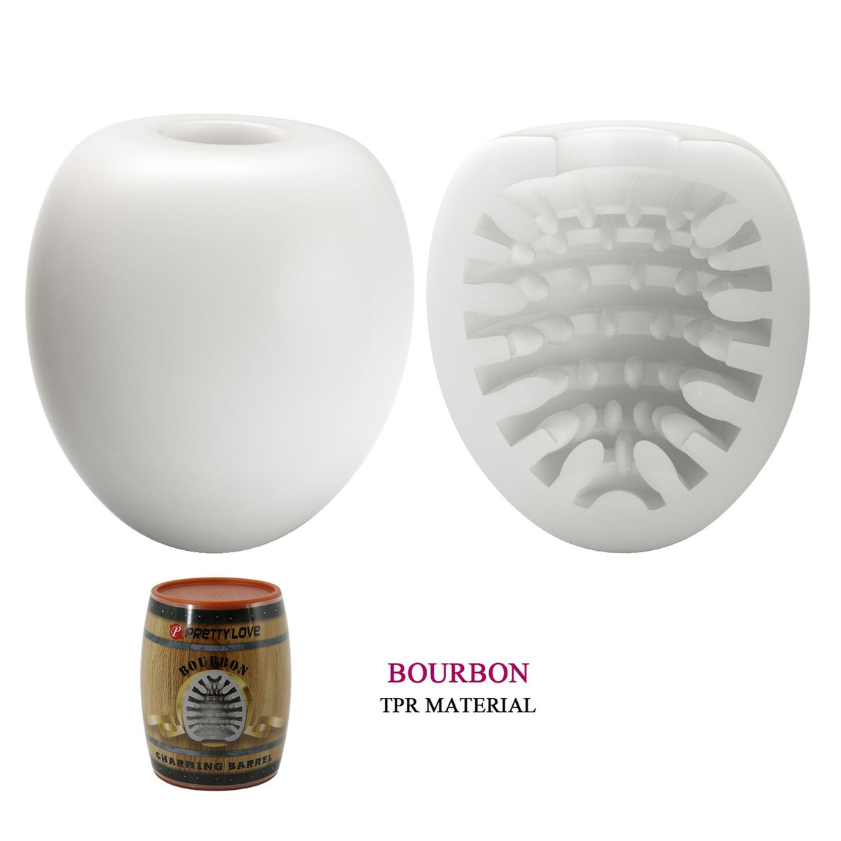 Masturbador Bourbon Charming Barrel – branco | Pretty Love