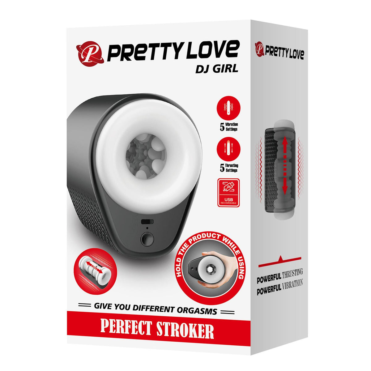 Masturbateur Dj Girl 5 5 fonctions – à va-et-vient, blanc | Pretty Love