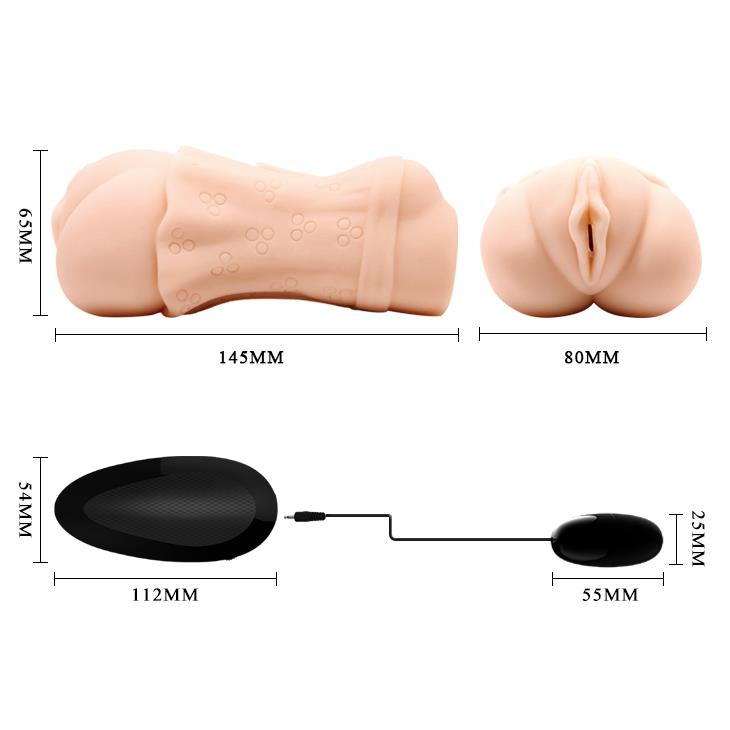 Masturbator 14.5 cm – vibrierend, Taschenformat, hautfarben | Crazy Bull