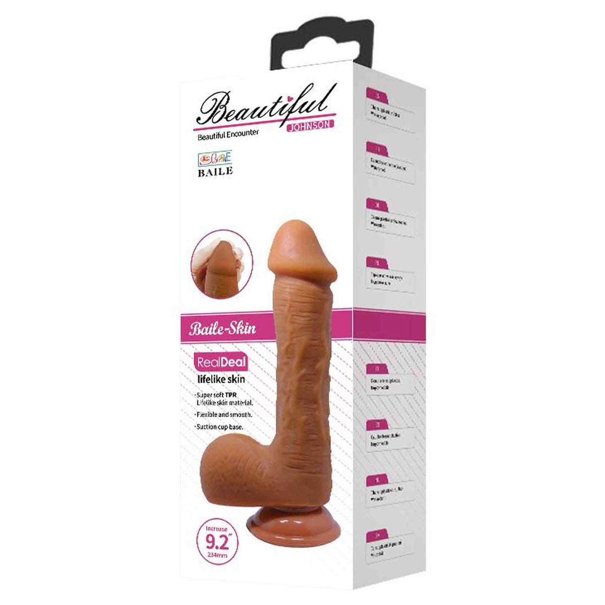 Dildo realistico Johnson base – con ventosa, vibrante | Baile