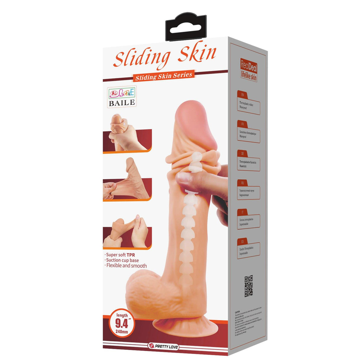 Consolador realista base – con ventosa, vibrador, nude BW-008104NRG | Baile