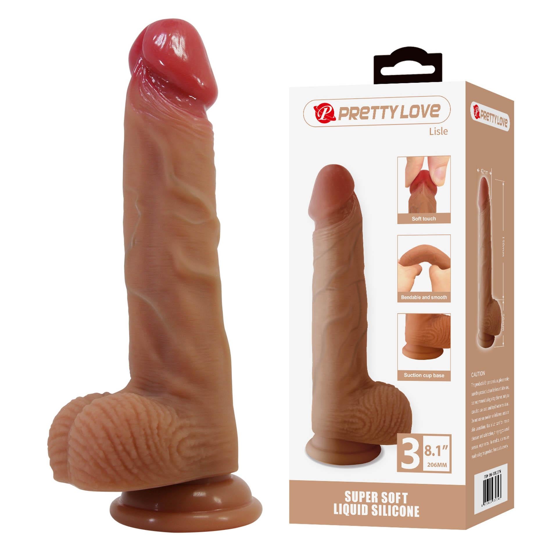 Pretty Love Lisle 8.1" Godemichet en Silicone Liquide Super Doux