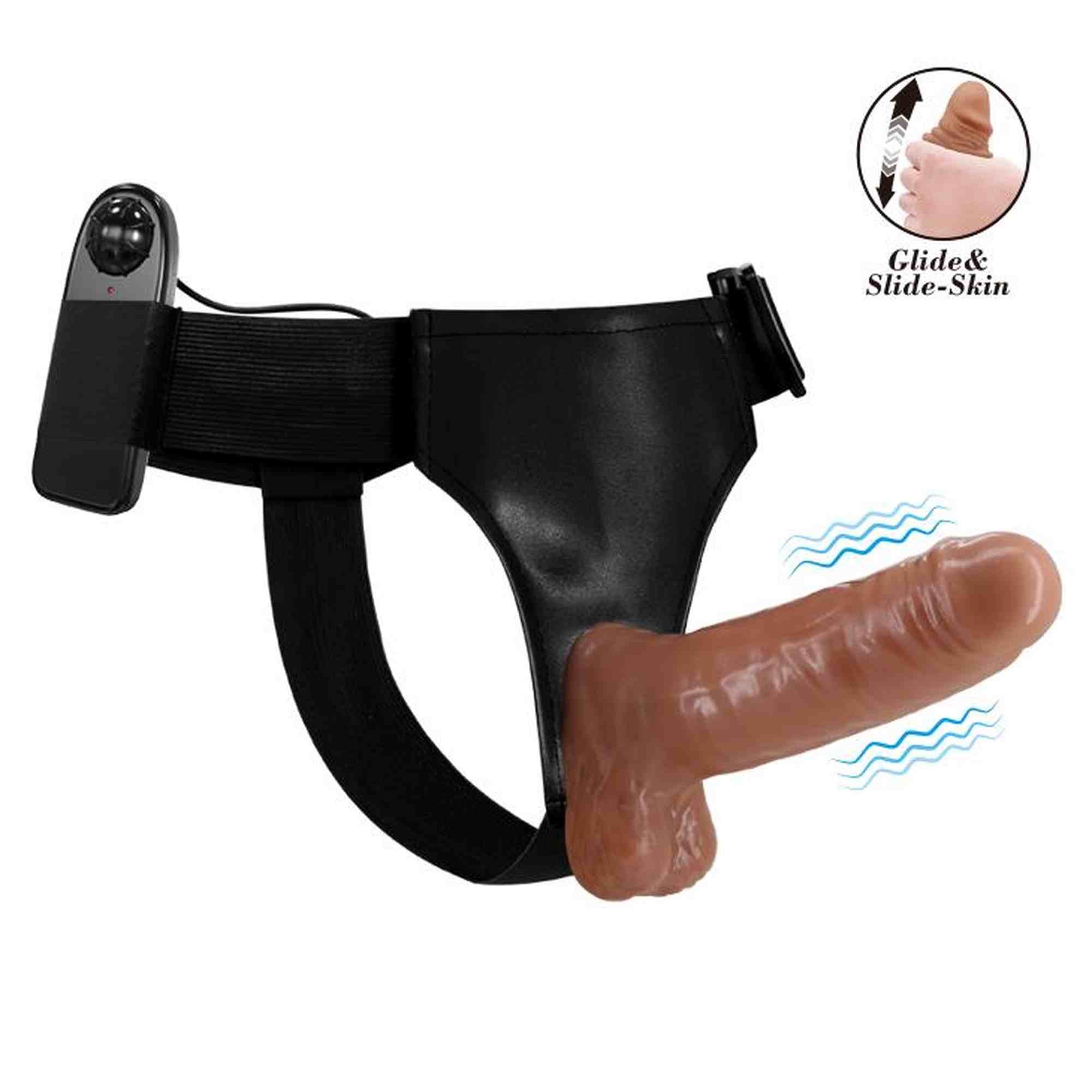 BAILE- Harnais ultra passionné Realdeal Pénis 6.2'' Marron