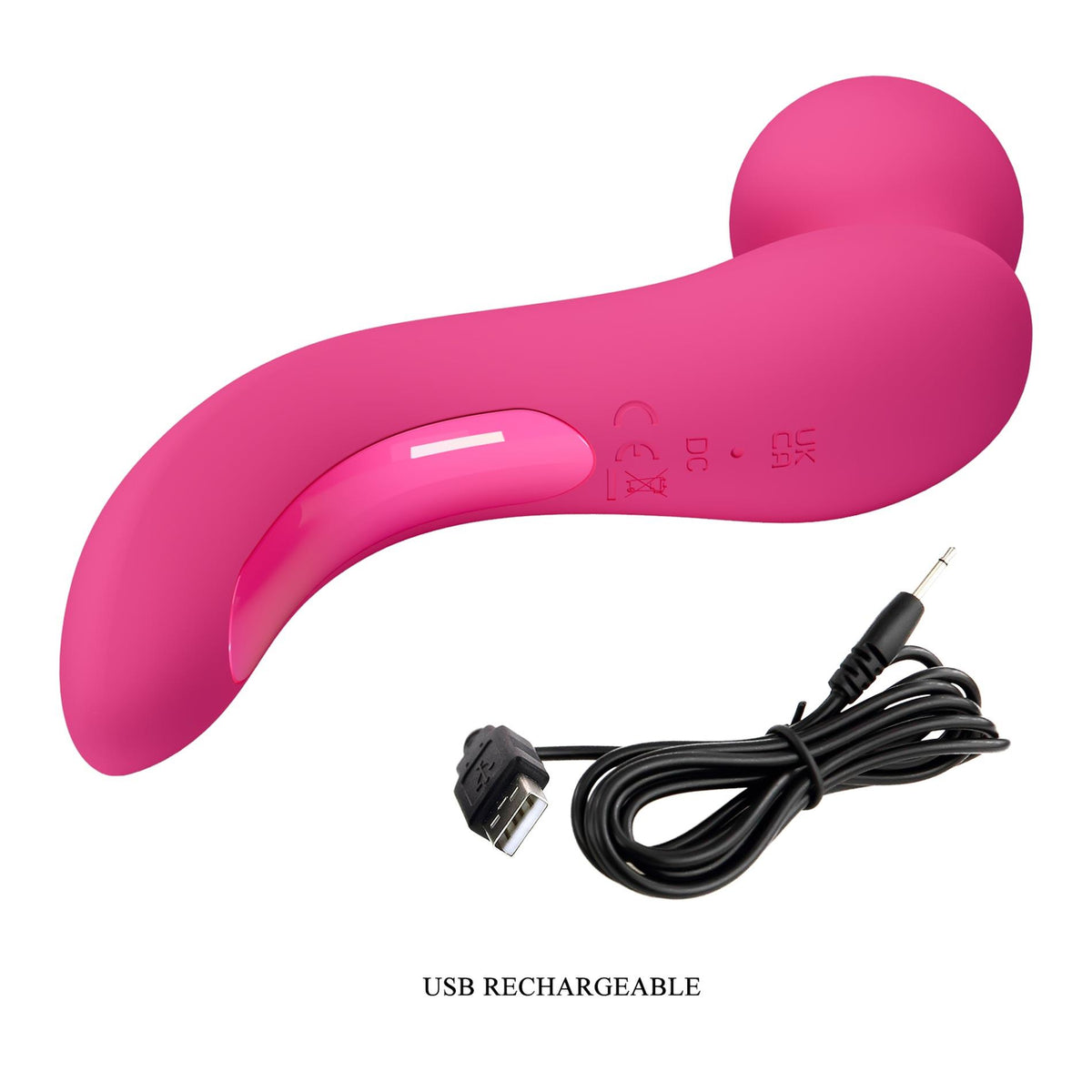 Massaggiatore wand Lois 10 funzioni – ricaricabile, fucsia | Pretty Love